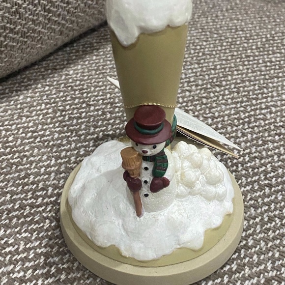 NEW Brown Bag Cookie Art Stamp Christmas Snowman Broom #15 1995 Hill Design Tag - Picture 7 of 10